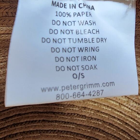 Peter Grimm Ashley Wire Rim Oversized Packable Raffia Sun Hat. EUC. One Size - Picture 9 of 9